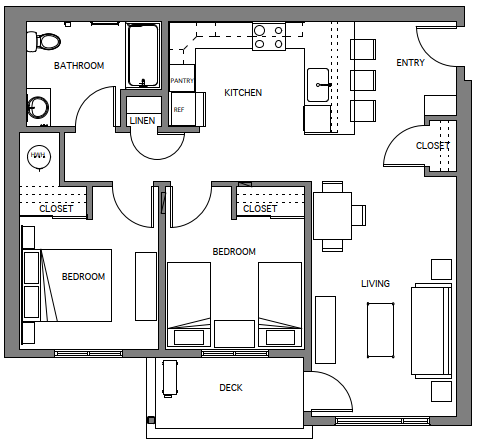 2 Bedroom layout