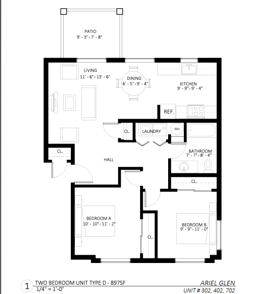 2 Bedroom layout