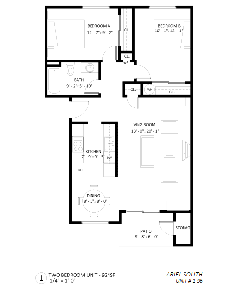 2 Bedroom layout