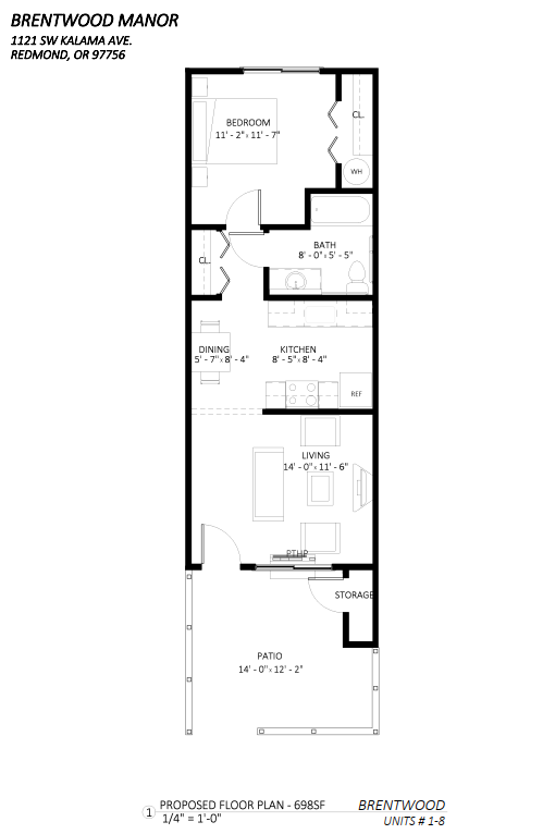 1 Bedroom layout