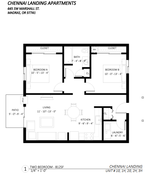 2 Bedroom layout