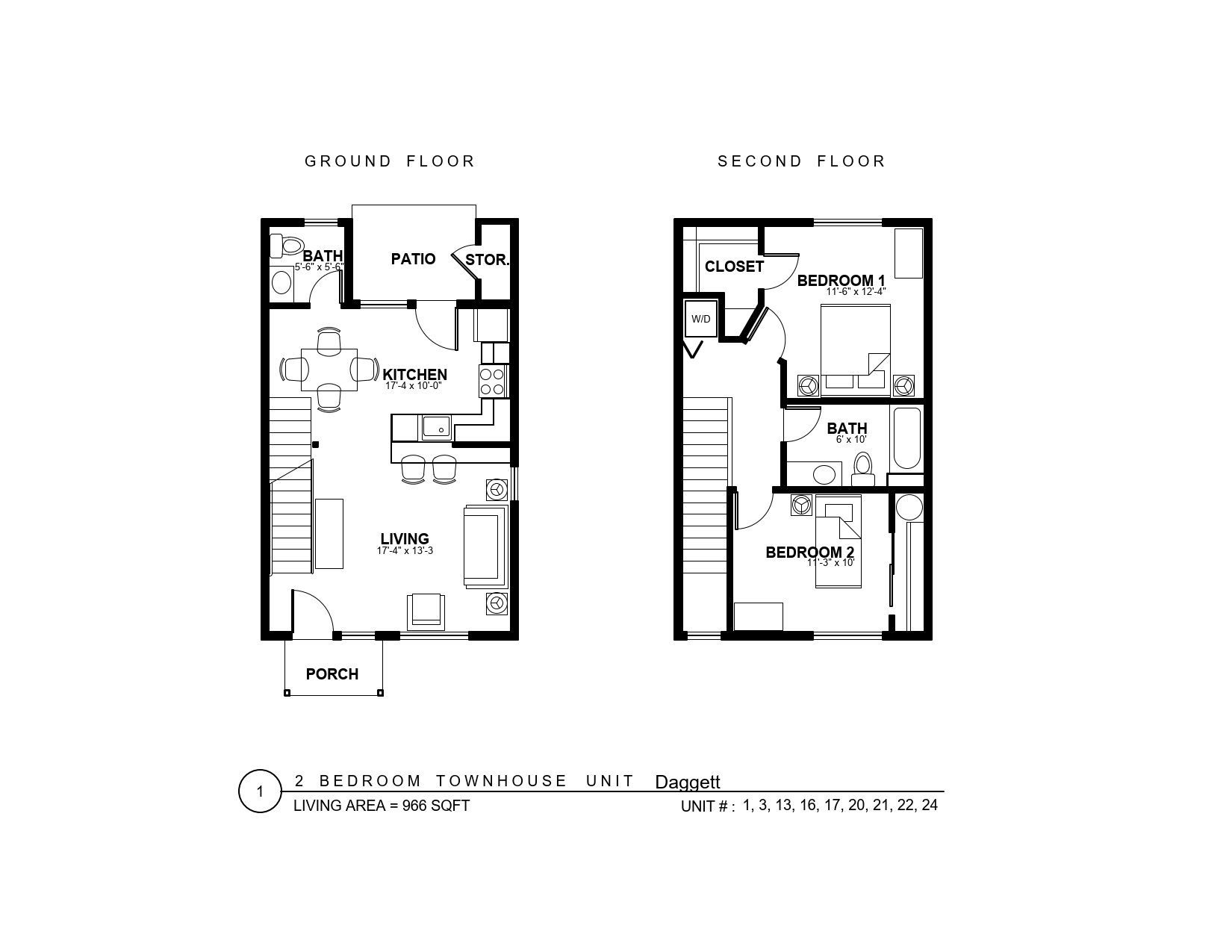 2 Bedroom layout