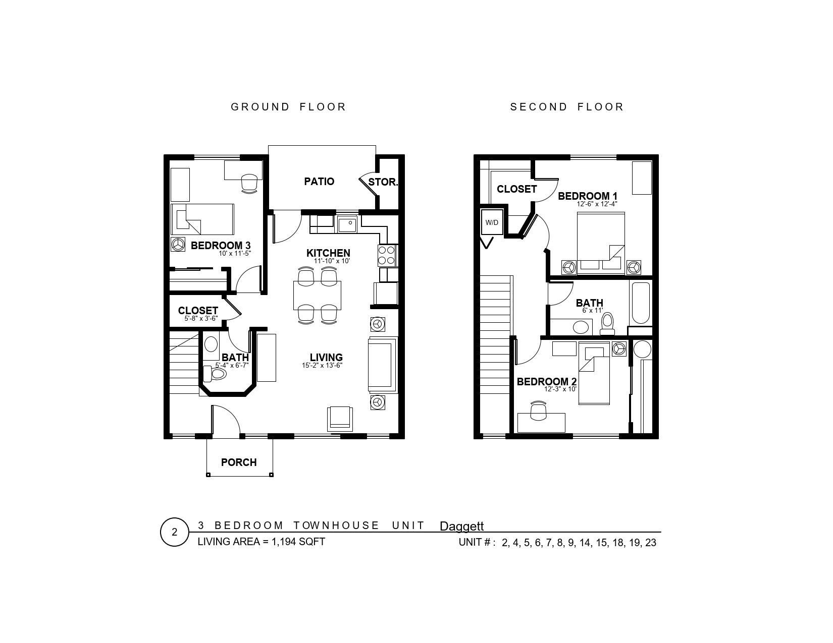 3 Bedroom layout