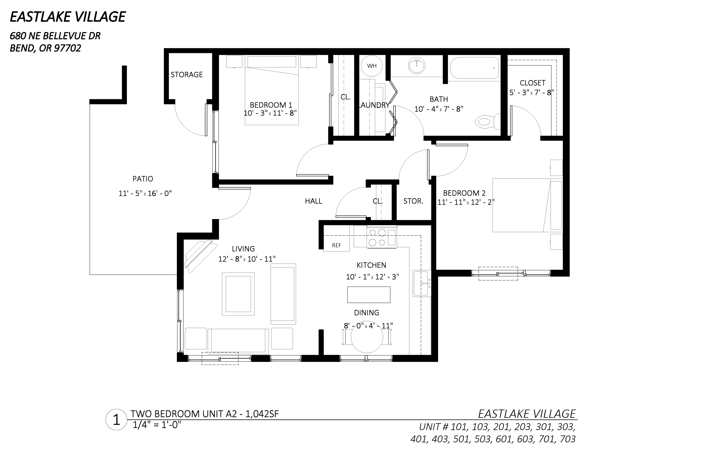 2 Bedroom layout