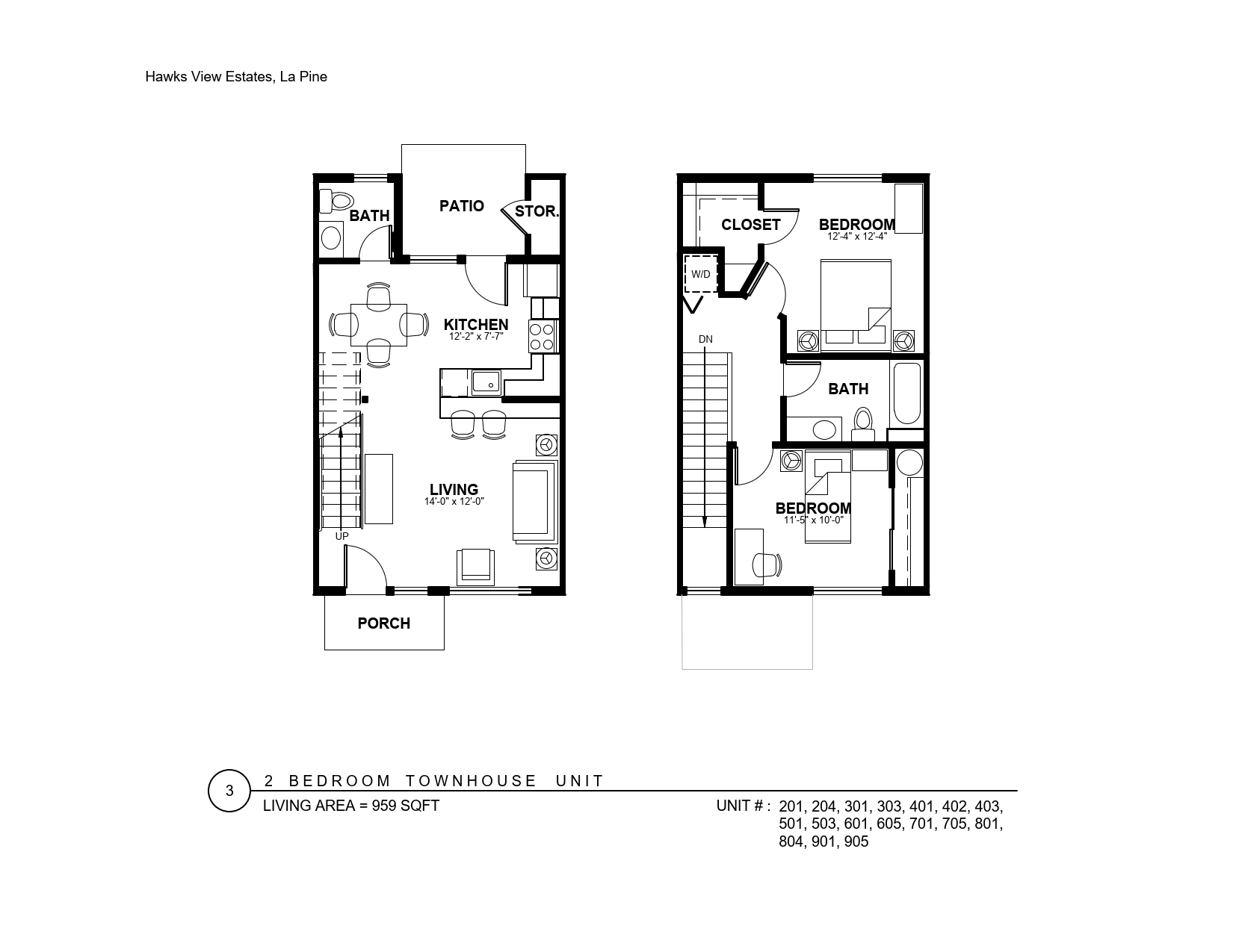 2 Bedroom layout