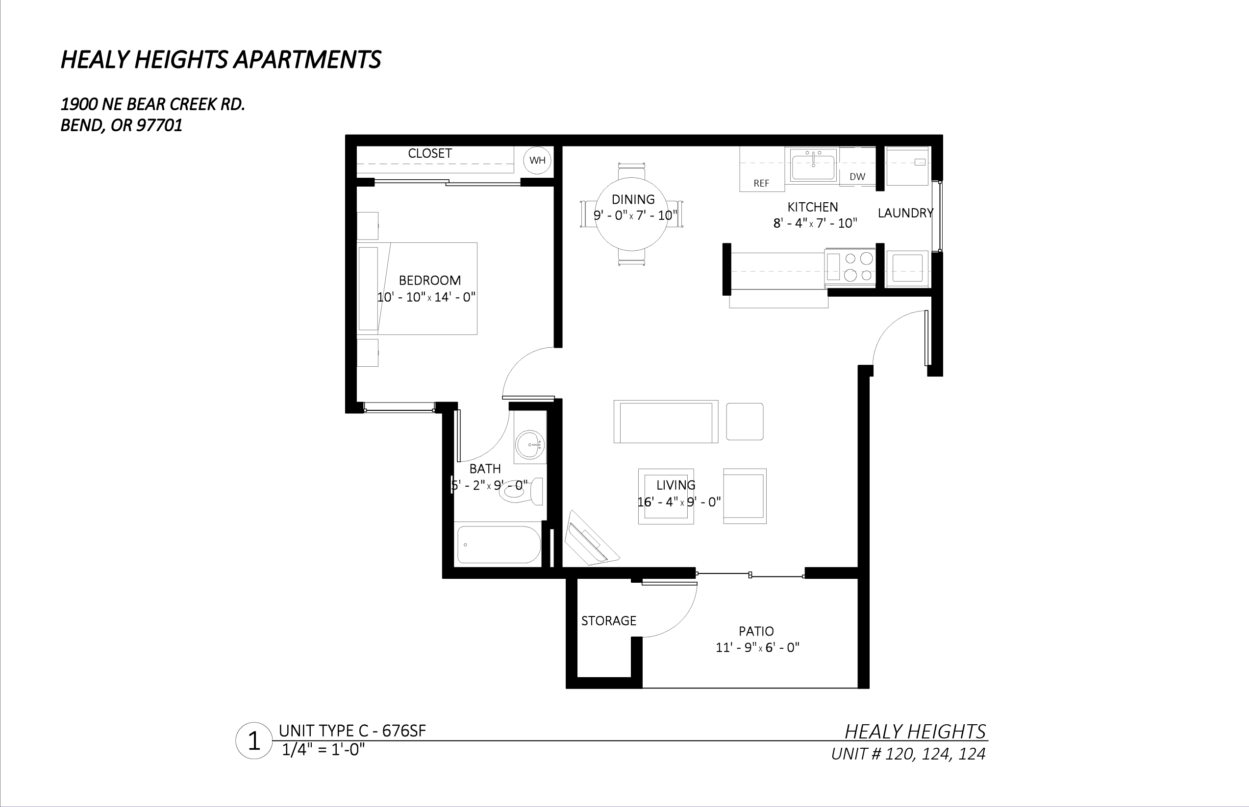 1 Bedroom layout
