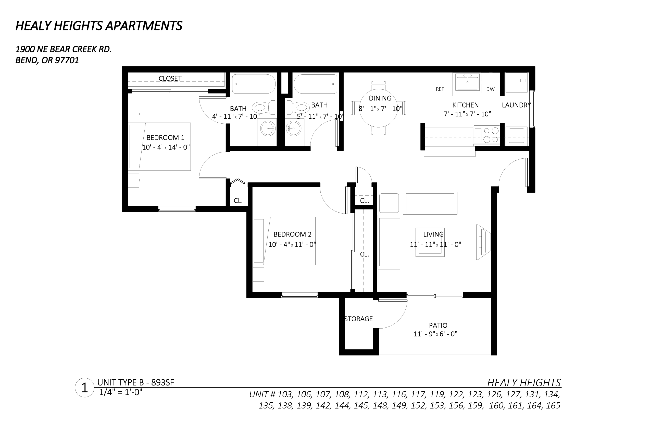 2 Bedroom layout