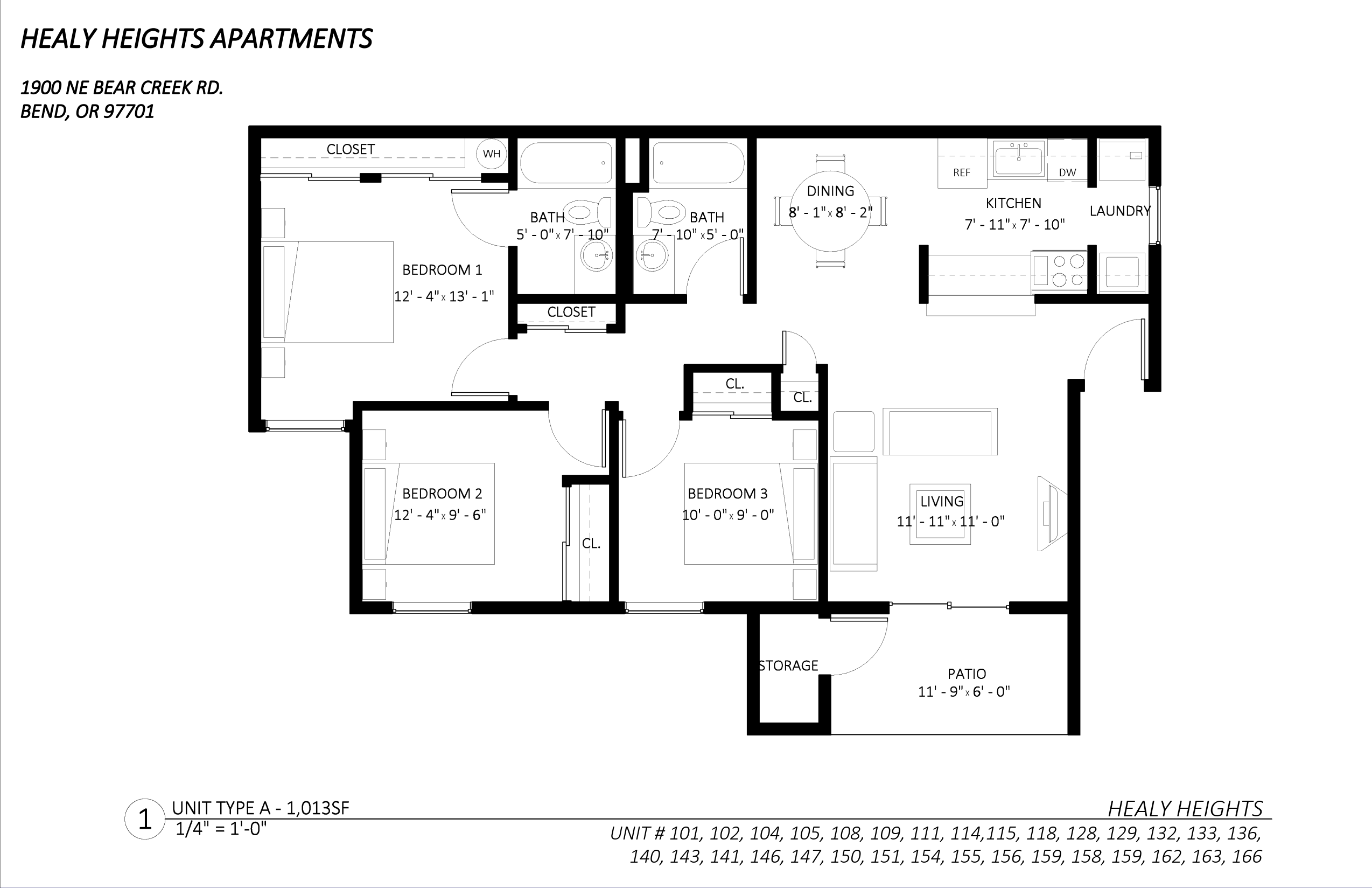 3 Bedroom layout