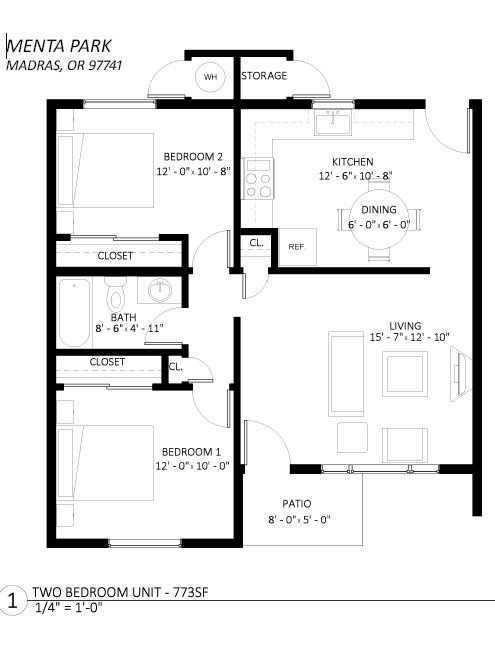 2 Bedroom layout
