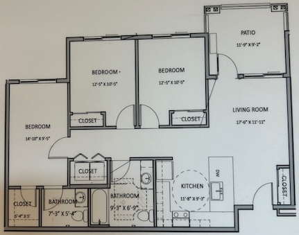 3 Bedroom - Type 1 layout