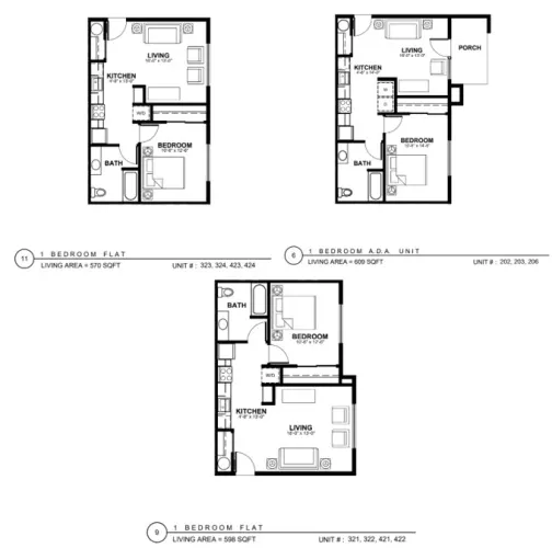 1 Bedroom layout