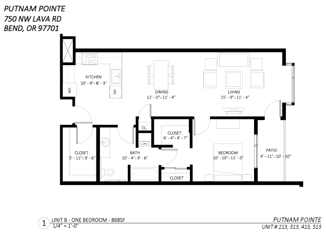 1 Bedroom layout