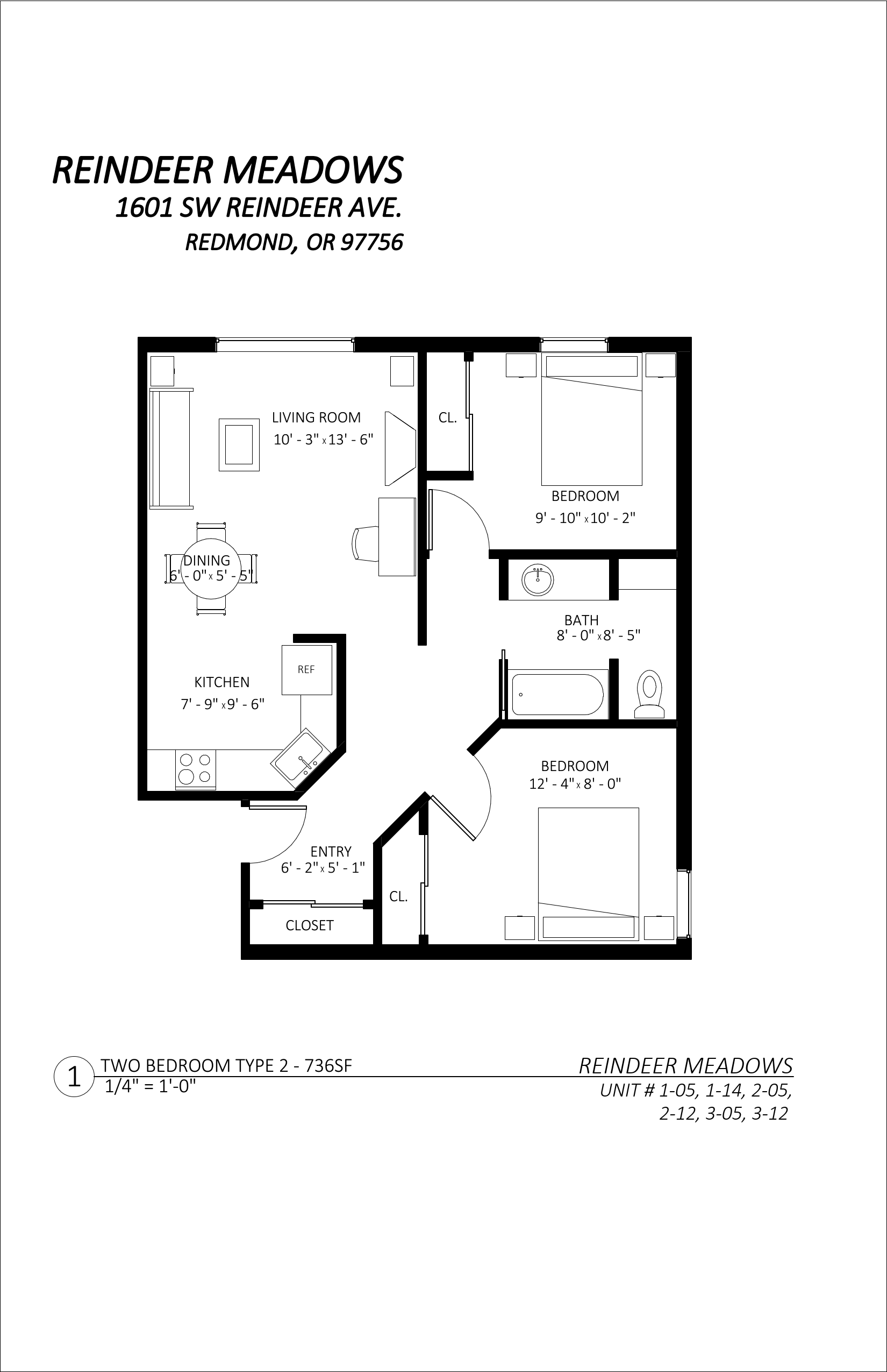 2 Bedroom layout