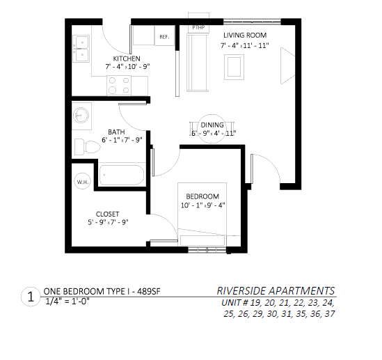1 Bedroom layout