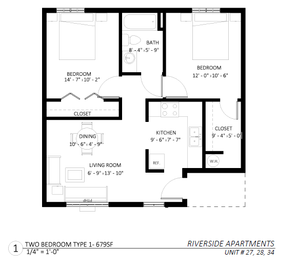 2 Bedroom layout