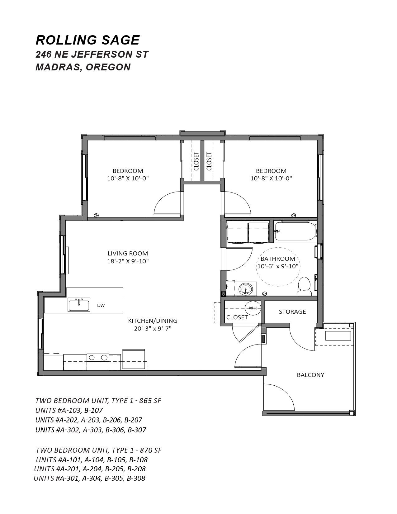 2 Bedroom layout
