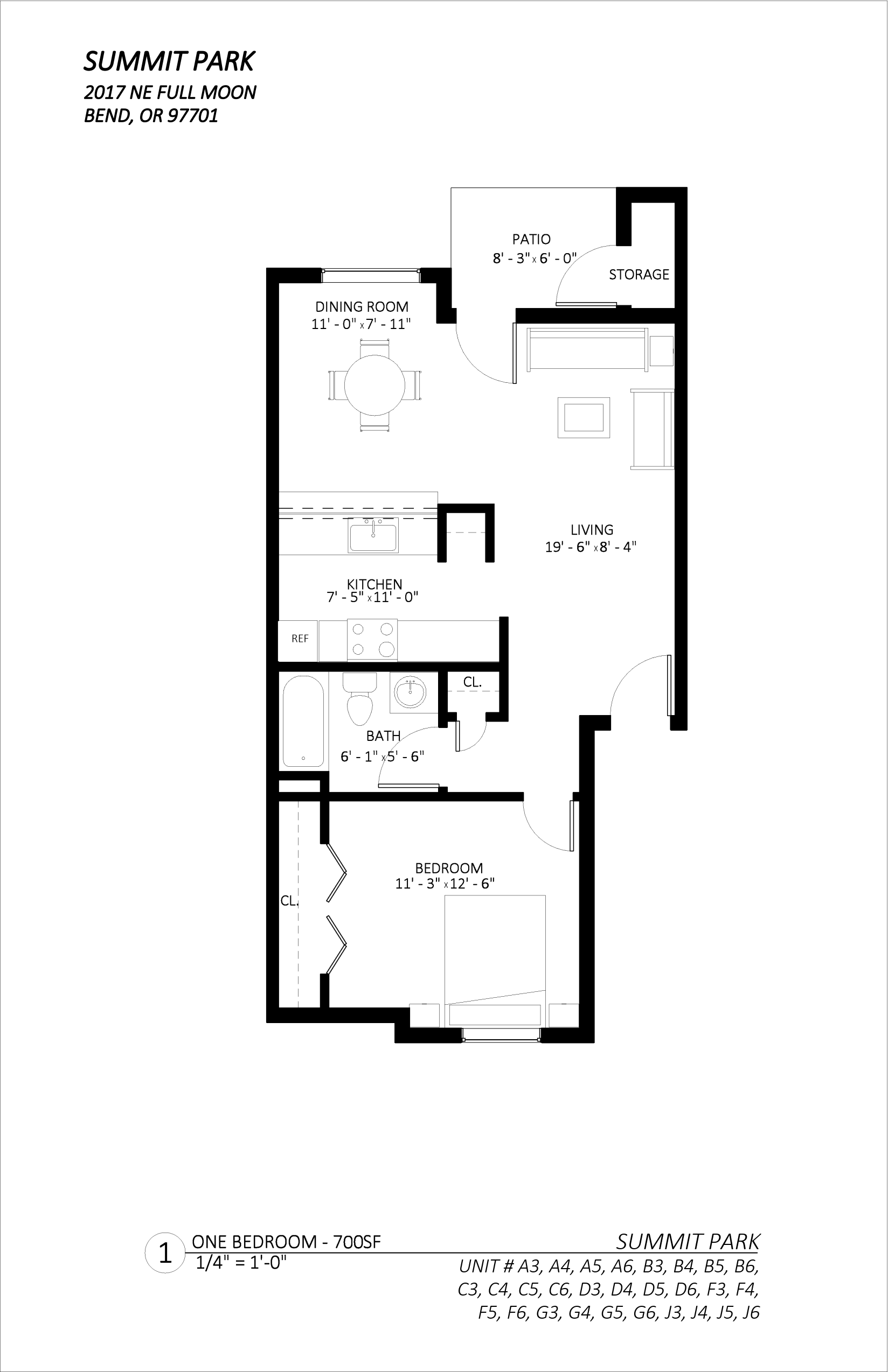 1 Bedroom layout
