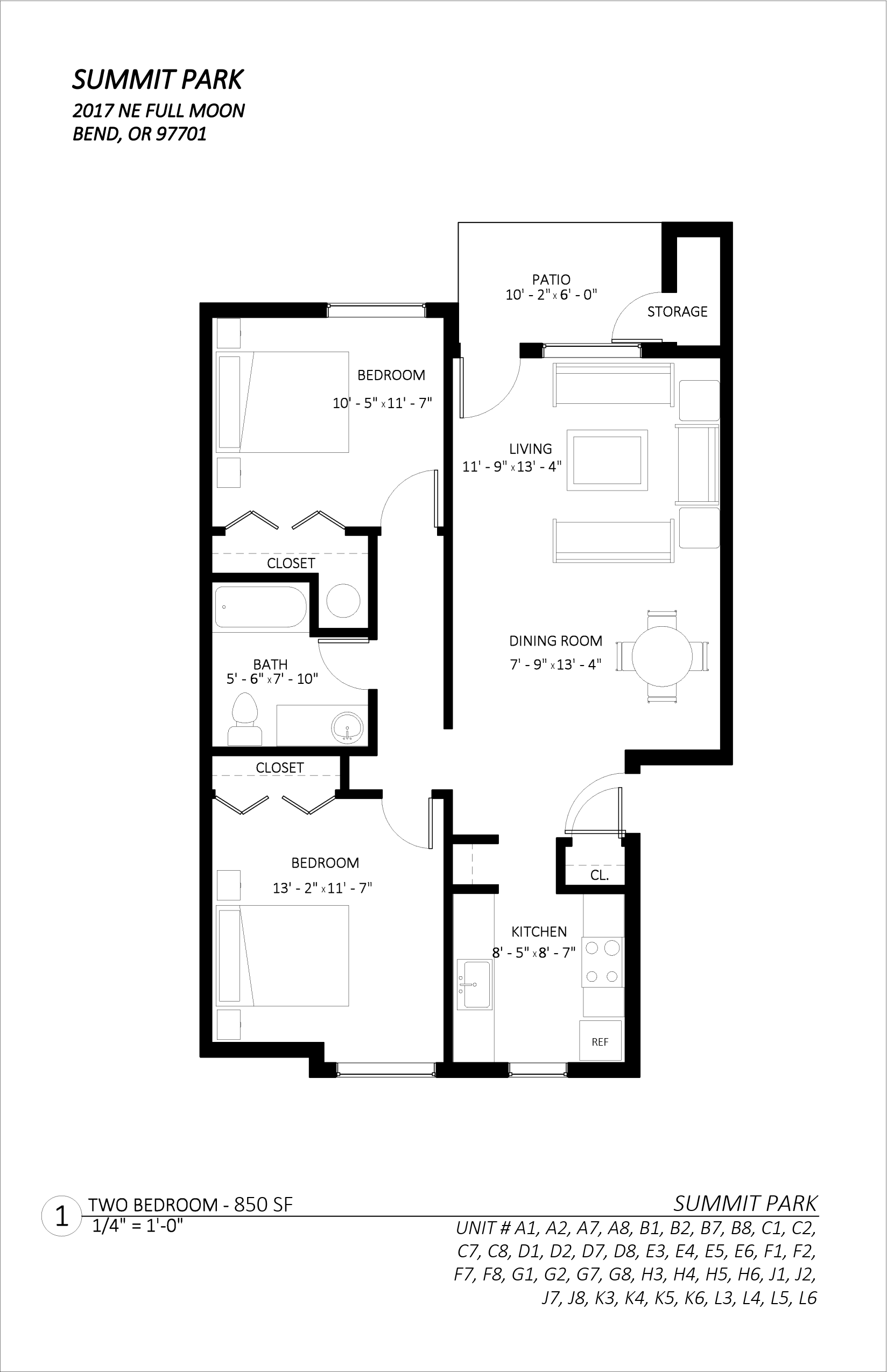 2 Bedroom layout