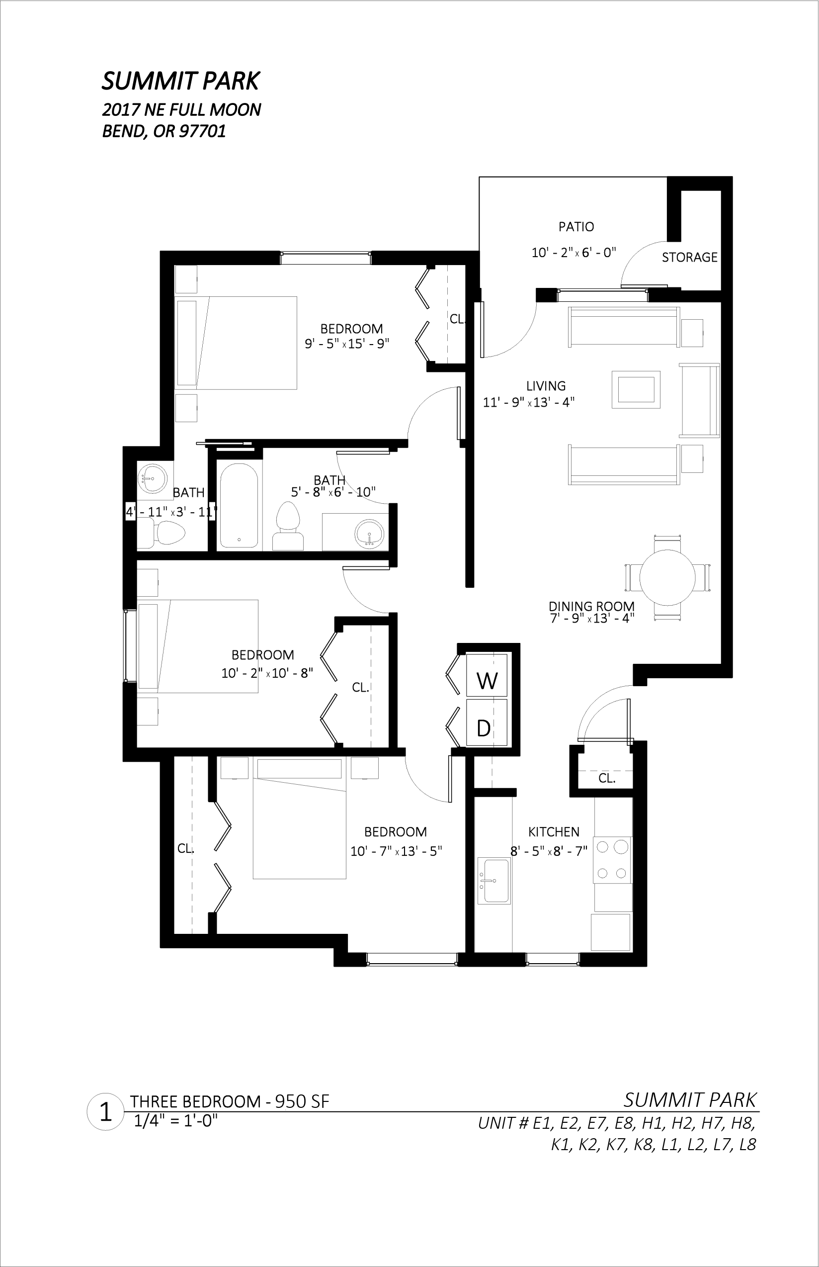 3 Bedroom layout
