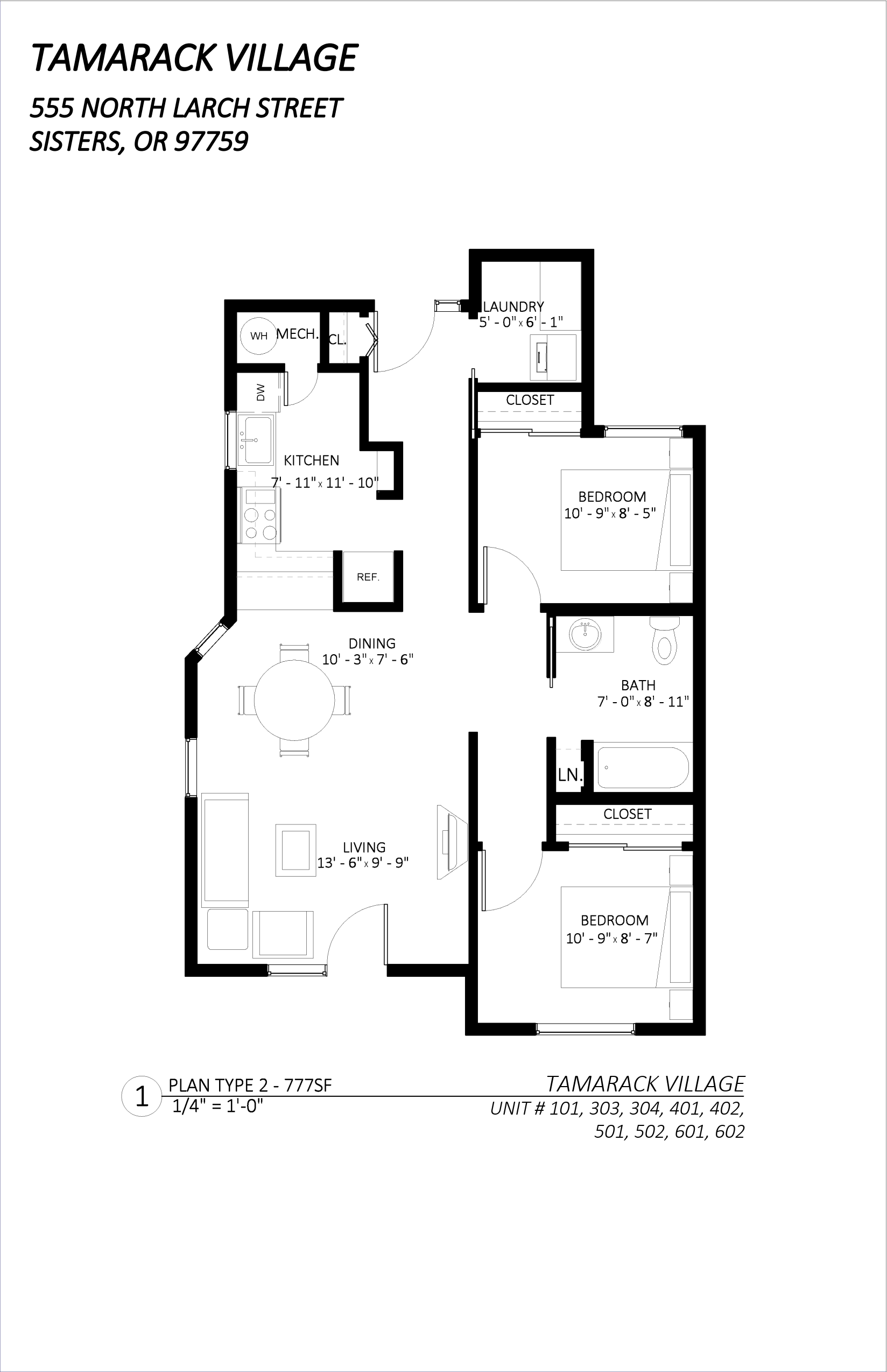 2 Bedroom layout