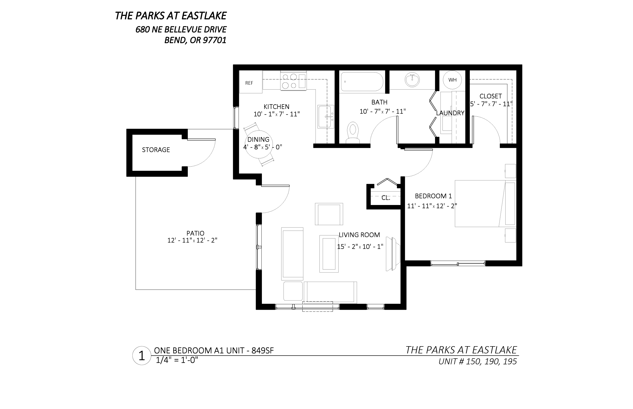 1 Bedroom layout
