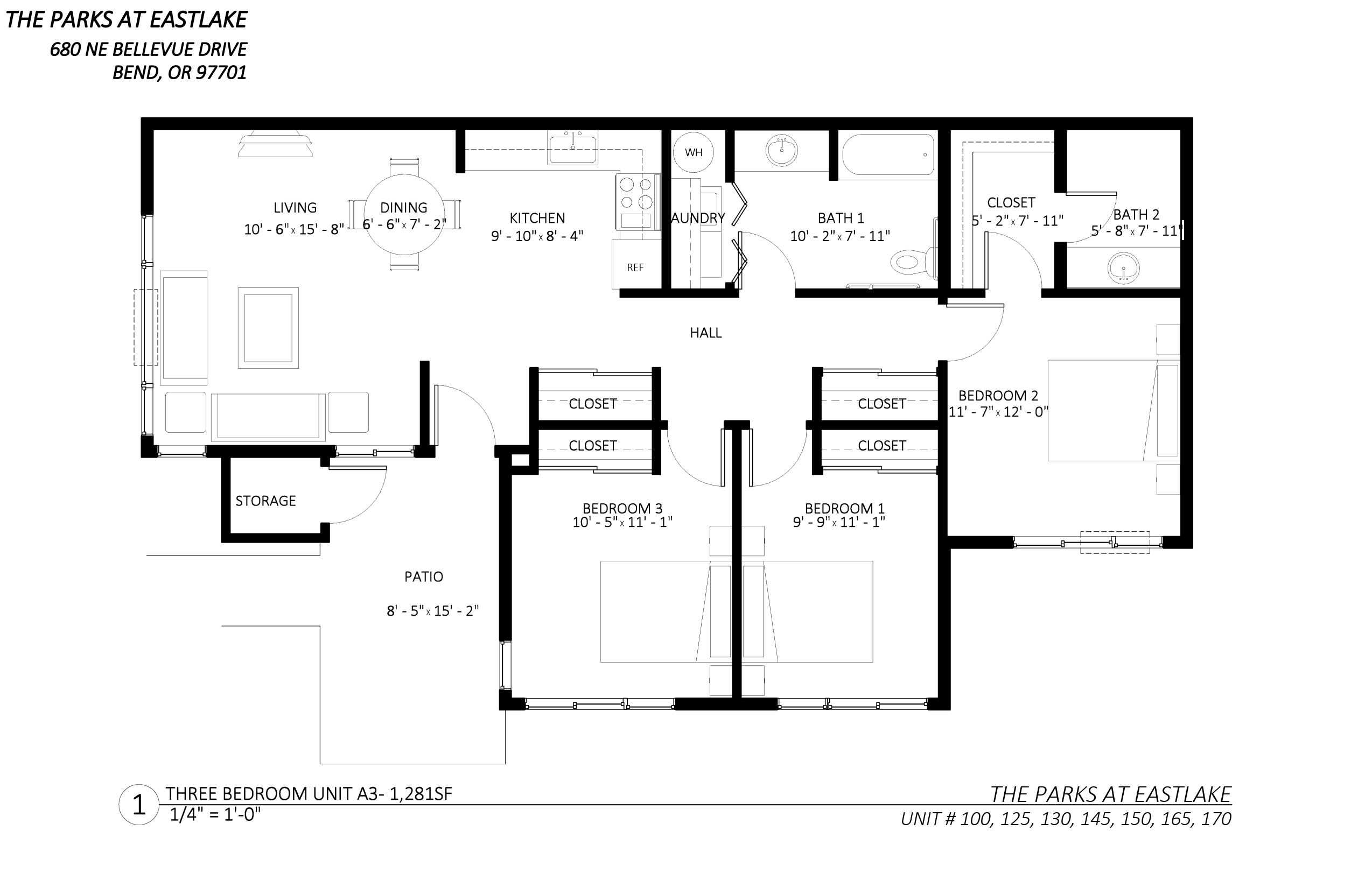 3 Bedroom layout
