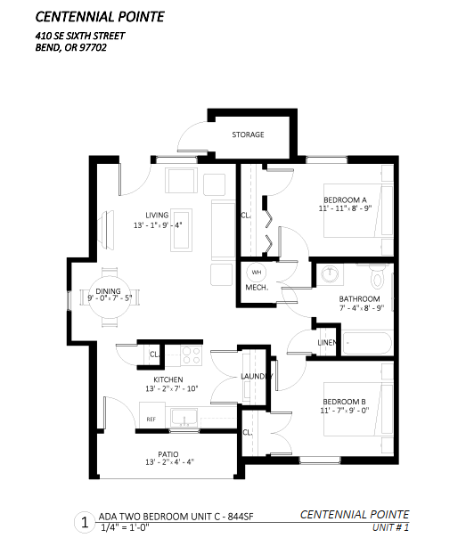 2 Bedroom layout