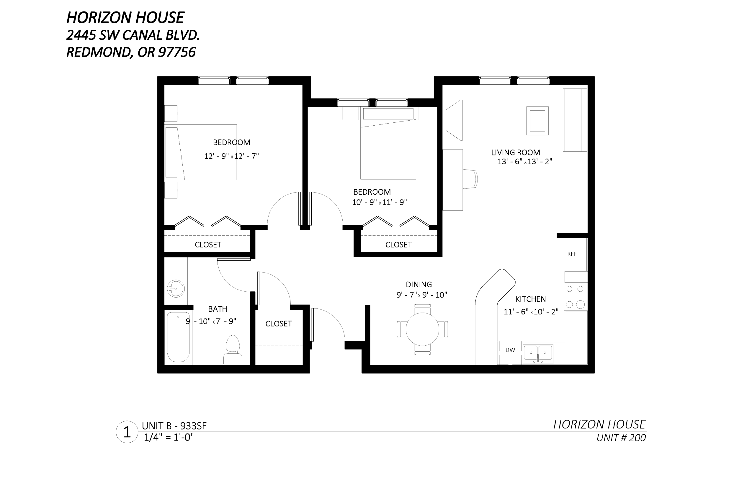2 Bedroom layout
