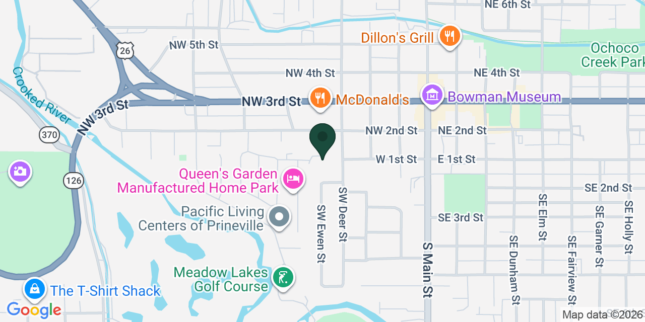 Map showing the location of Prairie House
