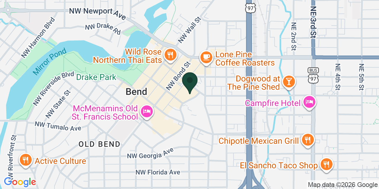 Map showing the location of Putnam Pointe & Lofts