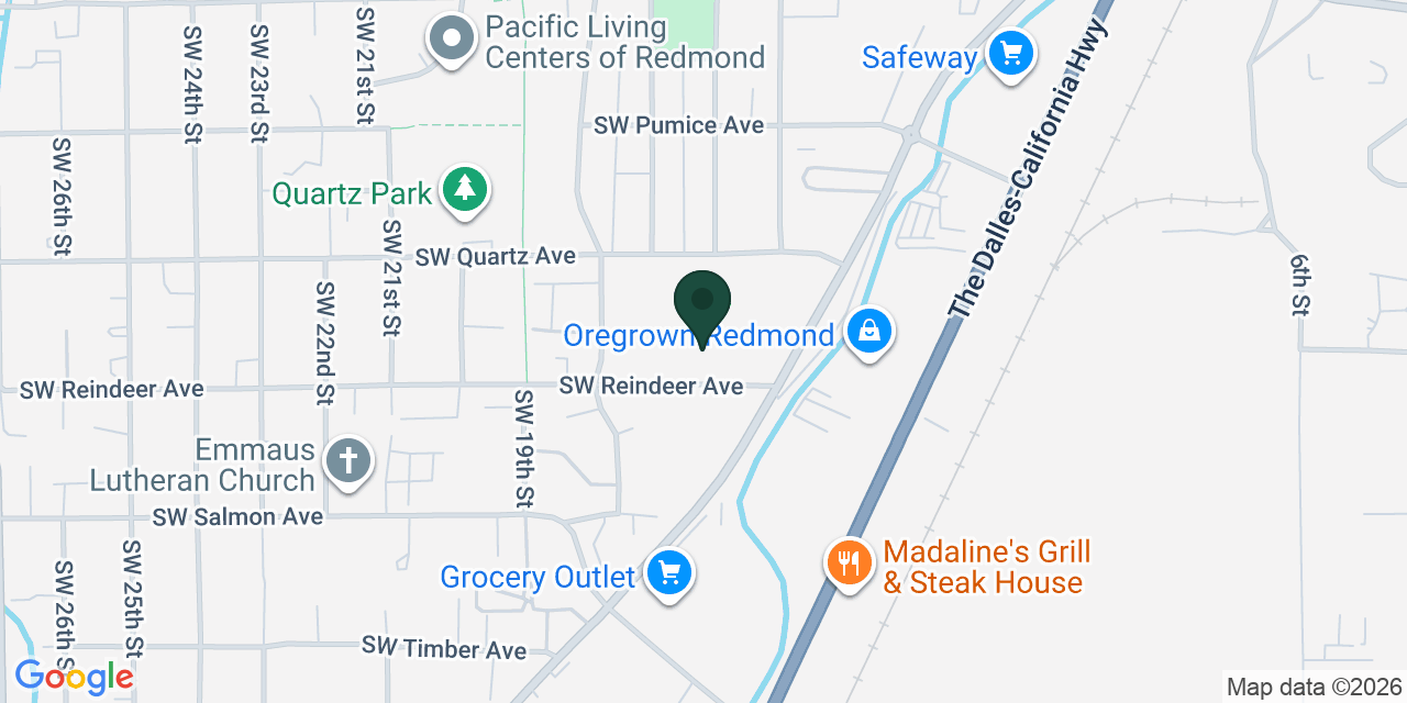 Map showing the location of Reindeer Meadows